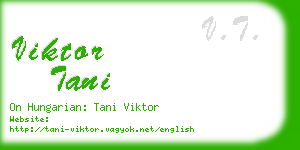 viktor tani business card